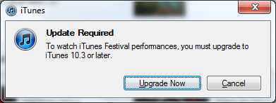 itunes itunes upgrade required